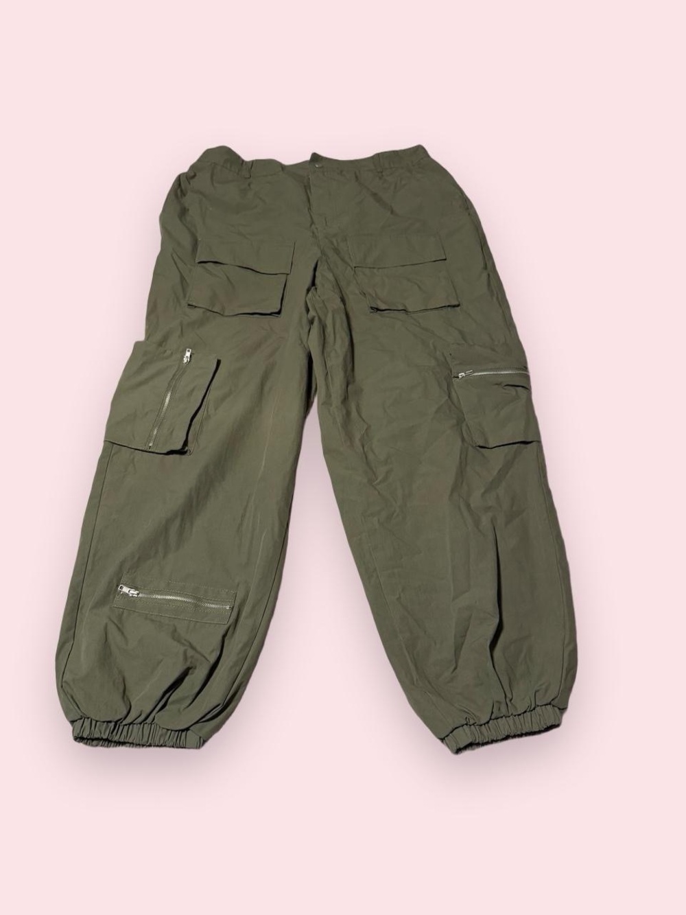Fashion Nova Olive Green Cargo Jogger Pants